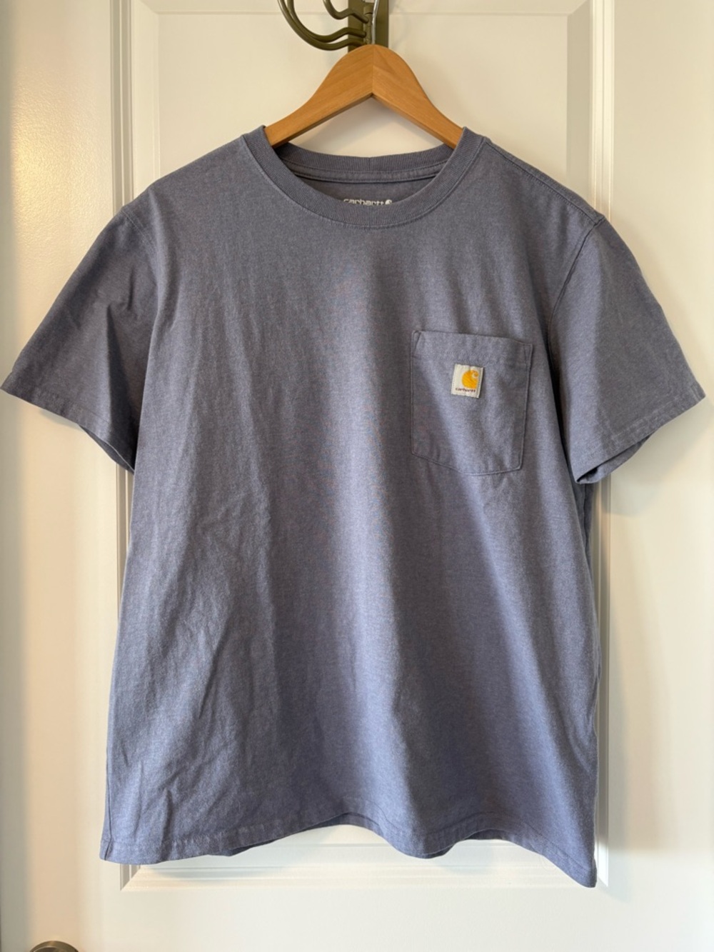 Carhartt Pocket Tee Periwinkle Blue Loose Fit Youth L 12-14